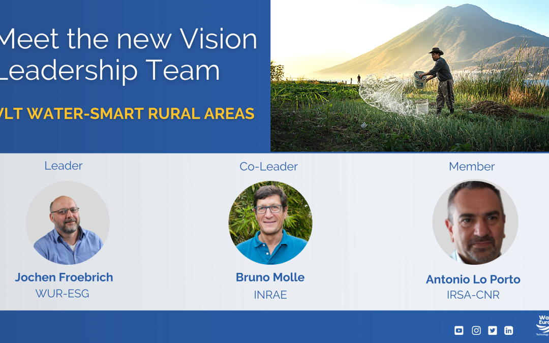 IL CNR-IRSA PRESENTE TRA I NUOVI “VISION LEADERSHIP TEAMS” (VLT) DI WATER EUROPE!