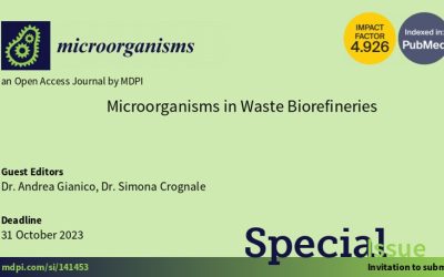 Il CNR-IRSA guest editor della Special Issue “Microorganisms in Waste Biorefineries” – Call for Papers