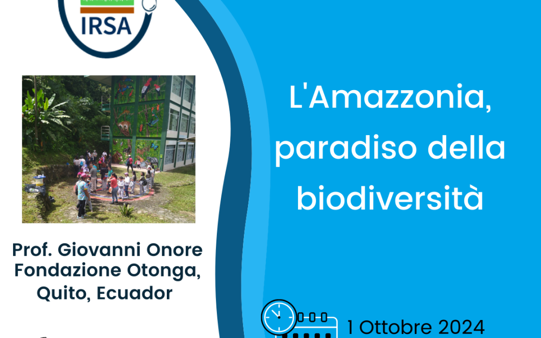 RICOMINCIANO I SEMINARI DELL’IRSA-CNR!