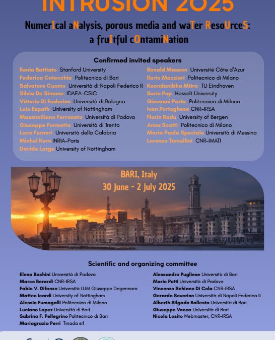 Intrusion 2025 Numerical methods meet water sciences