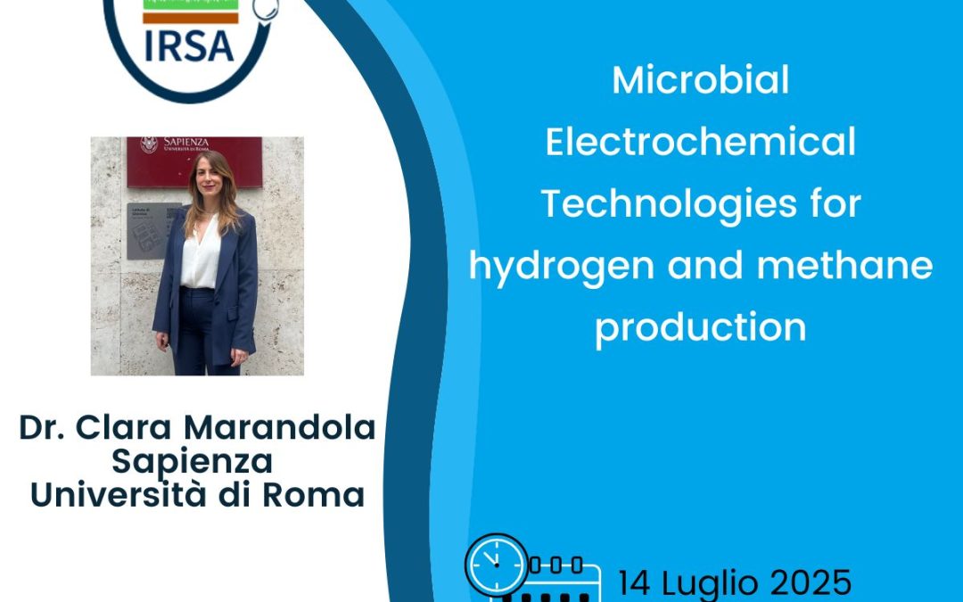 Seminario – Microbial Electrochemical Technologies for hydrogen and methane production